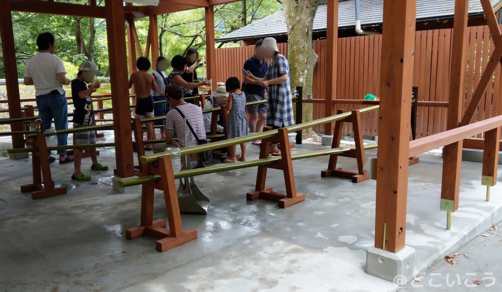 夏休みの調音の滝公園