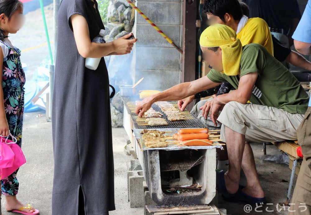 夏休みの調音の滝公園